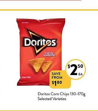 Foodworks Doritos corn chips offer
