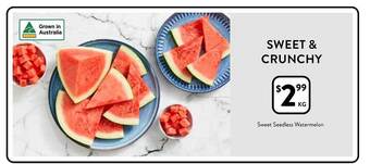 Foodworks Sweet seedless watermelon offer