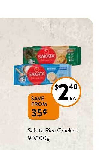 Foodworks Sakata rice crackers offer
