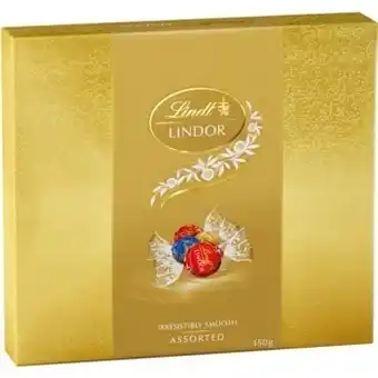 BIG W Lindt lindor assorted chocolates box 150g offer