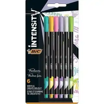 BIG W Bic intensity 6-pack pastel fineliners offer