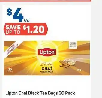 Foodland Lipton chai black tea bags offer