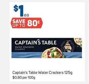 Foodland Captain's table water crackers offer