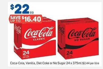 Foodland Coca-cola, vanilla, diet coke or no sugar offer