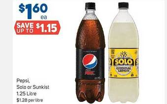 Foodland Pepsi, solo or sunkist offer