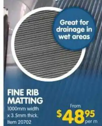 Clark Rubber Fine rib matting offer