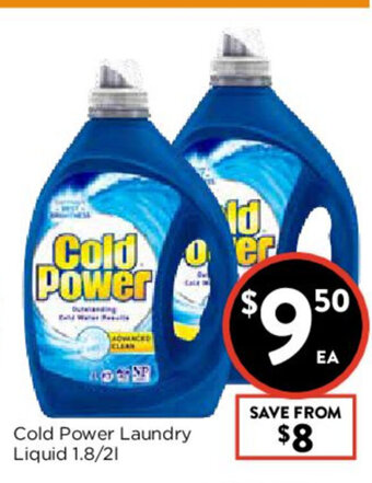 Foodworks Cold Power Laundry Liquid 1.8/2L offer