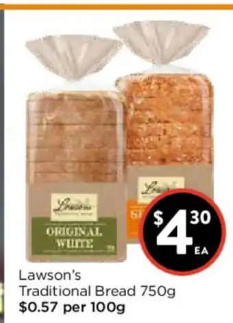 Foodworks Lawson's Traditional Bread 750g offer