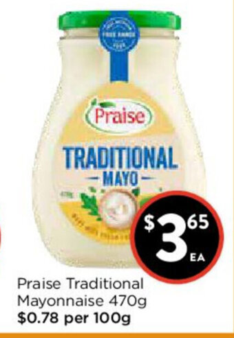 Praise Traditional Mayonnaise 470g