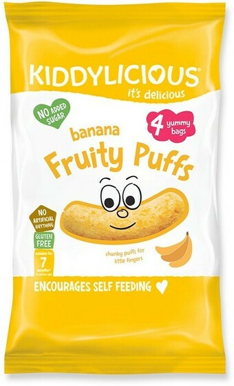 BIG W Kiddylicious Banana Puffs - 4 Pack offer
