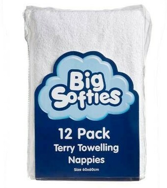 BIG W Big Softies 12-Pack Terry Towelling Nappies offer