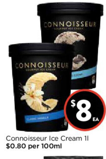 Foodworks Connoisseur Ice Cream 1L offer