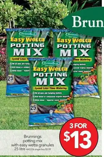 Cheap as Chips Brunnings potting mix offer