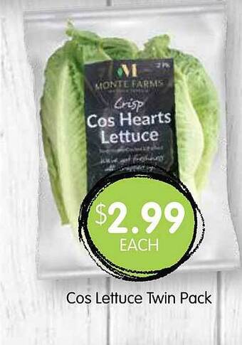 Spudshed Cos lettuce twin pack offer