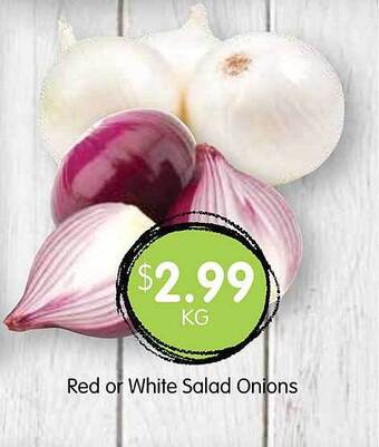 Spudshed Red or white salad onions offer