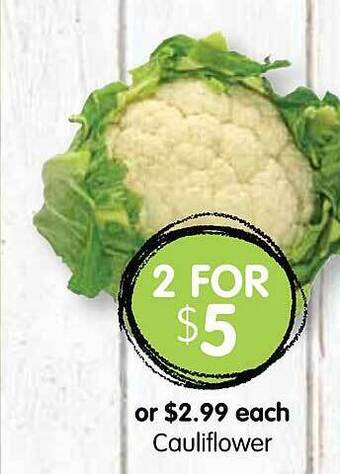 Spudshed Cauliflower offer