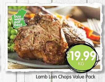 Spudshed Lamb loin chops offer