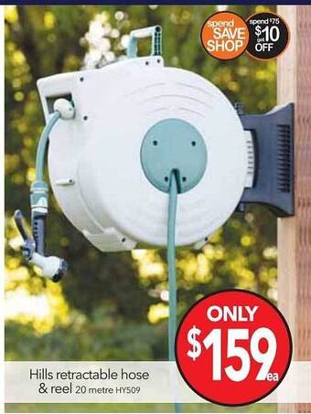Hills retractable hose & reel