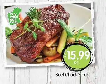 Spudshed Beef chuck steak offer