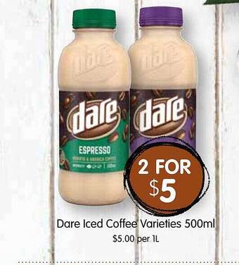 Spudshed Dare iced coffee offer