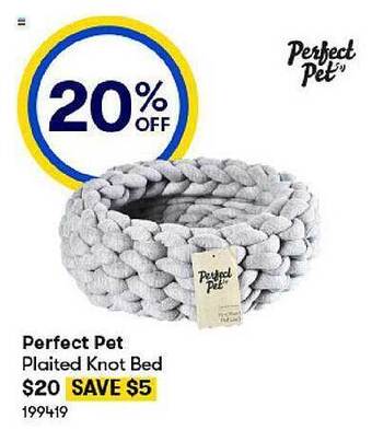 BIG W Perfect pet plaited knot bed offer