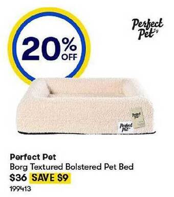 BIG W Perfect pet borg textured bolstered pet bed offer