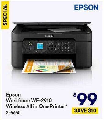 BIG W Epson workforce wf-2910 wireless all in one printer offer