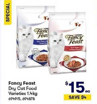 BIG W Fancy feast dry cat food offer