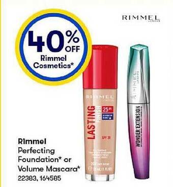 Rimmel perfecting foundation or volume mascara