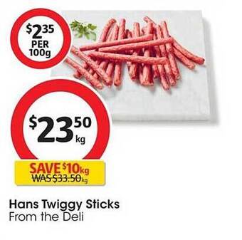 Coles Hans twiggy sticks offer