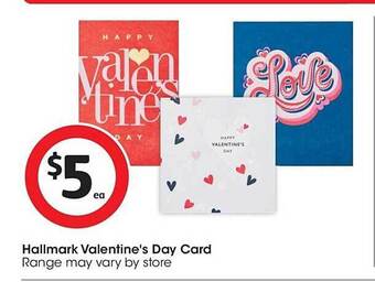 Coles Hallmark valentine's day card offer