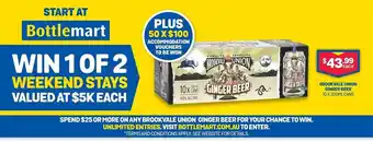 Brookvale union ginger beer
