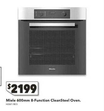 Harvey Norman Miele 600mm 8-function cleansteel oven. offer