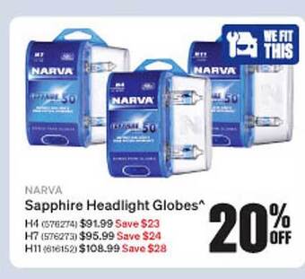 SuperCheap Auto Narva sapphire headlight globes offer
