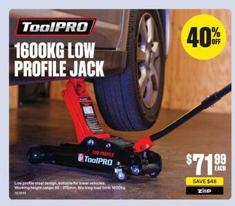 SuperCheap Auto Toolpro 1600kg low profile jack offer
