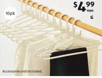 ALDI Plastic Hangers 10pk offer