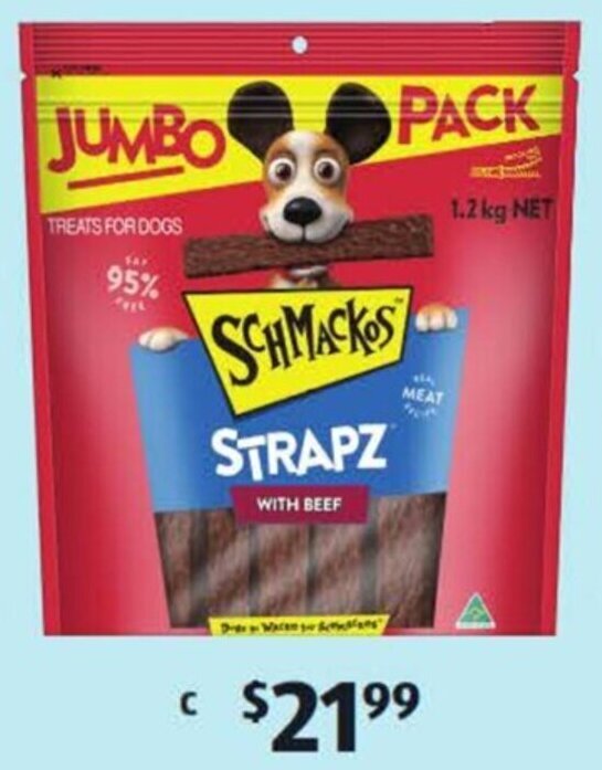 Schmackos Strapz 1.2kg offer at ALDI
