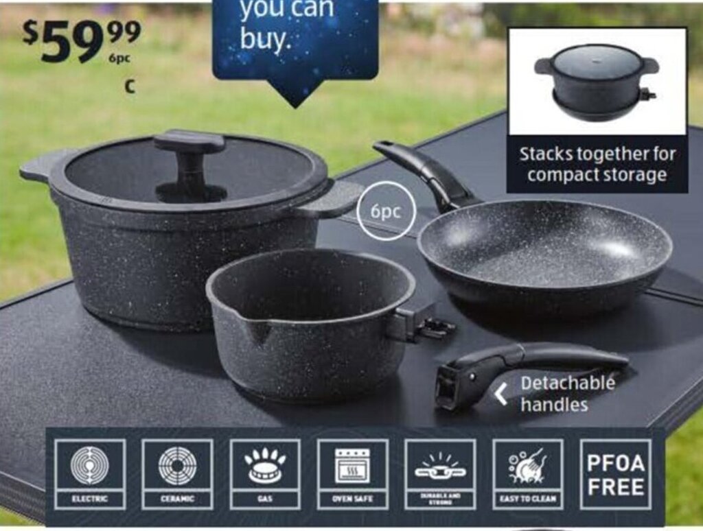 Compact cookware 6pc Set offer at ALDI