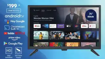 ALDI 24" HD Android TV with 12V Adaptor offer