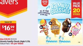 ALDI Streets Family Classic 20pk offer