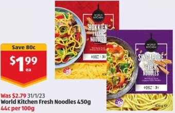 ALDI World Kitchen Fresh Noodles 450g offer