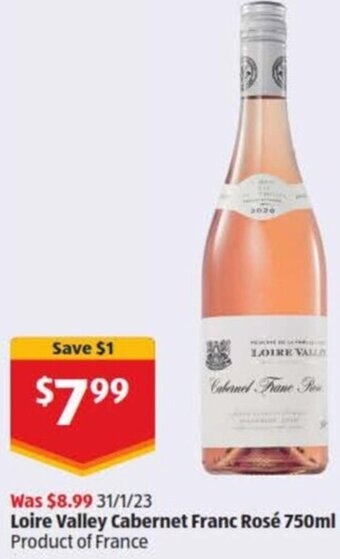 Loire Valley Cabernet Franc Rosé 750ml