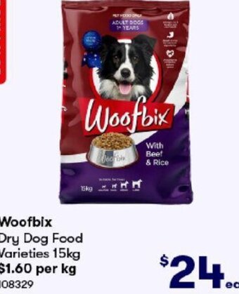 BIG W Woofbix Dry Dog Food 15kg offer