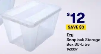 BIG W Ezy Snaplock Storage Box 30-Litre offer
