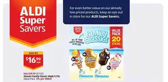 ALDI Streets family classic 20pk offer