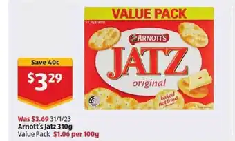 ALDI Arnott's jatz offer