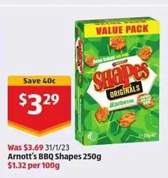 ALDI Arnott's bbq shaps offer