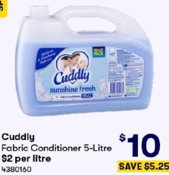 BIG W Cuddly Fabric Conditioner 5-Litre offer