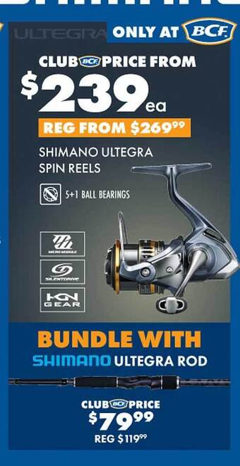 BCF Shimano ultegra spin reels offer