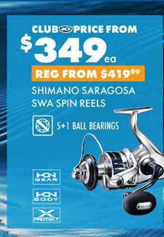 BCF Shimano saragosa swa spin reels offer